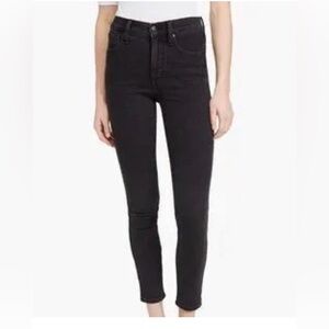 Madewell 11” High Rise Skinny Black Jeans Size 29